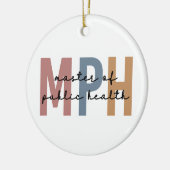 MPH Master of Public Health Abschluss Keramik Ornament (Links)
