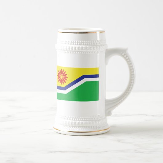 Mpumalanga-Flagge Bierglas (Rechts)