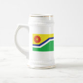 Mpumalanga-Flagge Bierglas (Links)