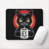 Mpy 6 7 Meme Cat Funny Gen Alpha Six Seven Cat Lov Mousepad (Mit Mouse)