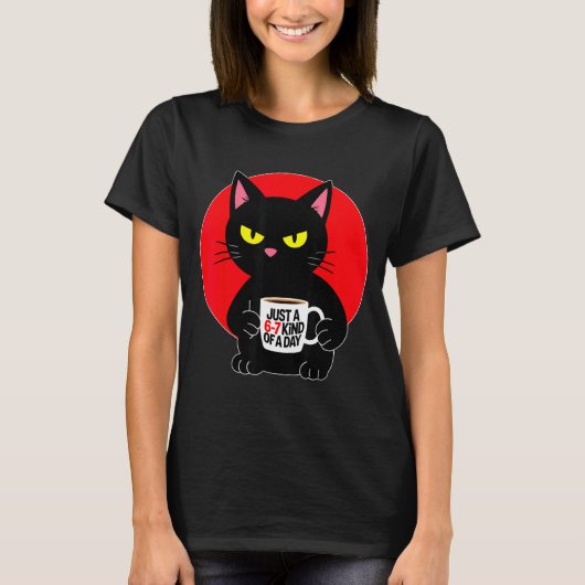 Mpy 6 7 Meme Cat Funny Gen Alpha Six Seven Cat Lov T-Shirt (Vorderseite)