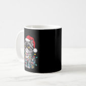 Mpy Christmas Cat Jolly Enough Funny Holiday Kaffeetasse (Vorderseite Links)