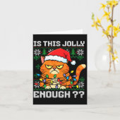 Mpy Christmas Cat Ugly Sweater Is This Jolly Enoug Karte (Gelbe Blume)