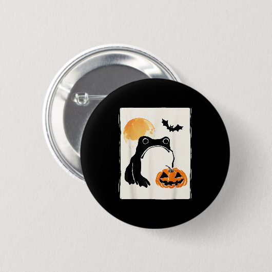 Mpy Frog japanische Art Männer Frauen Kinder Funny Button (Vorne & Hinten)