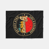 Mpy Like A Grandpa Only Cooler Retro For Papa Gran Fleecedecke (Vorderseite (Horizontal))
