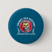 Mpy Old Approach With Caution Beard Skull Barber  Button (Vorderseite)