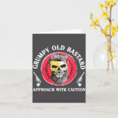 Mpy Old Approach With Caution Beard Skull Barber Karte (Gelbe Blume)