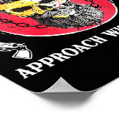 Mpy Old Approach With Caution Beard Skull Barber Poster (Ecke)