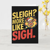 Mpy Rentiere Schlitten Eher Wie Seufzen Sarkastisc Karte (Gelbe Blume)