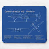 MQ-1 Predator UAV - Flugzeugkonzept AD Mousepad (Vorne)