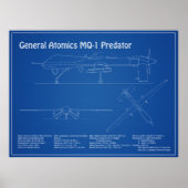 MQ-1 Predator UAV - Flugzeugkonzept AD Poster (Vorne)