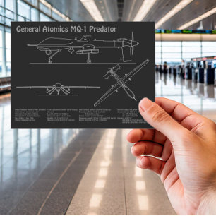 MQ-1 Predator UAV - Flugzeugkonzept für Paris PD Postkarte