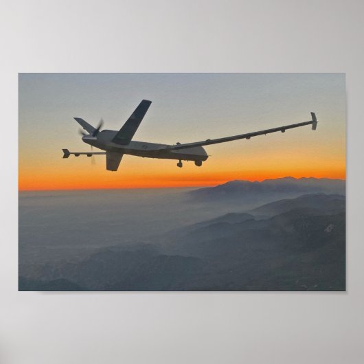 MQ-9-Sensenmann in Bergen Poster (Vorne)