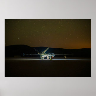 MQ-9-Sensenmann in der Nacht Poster