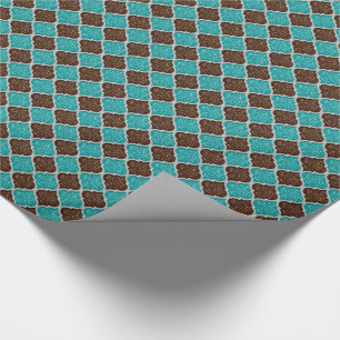 MQF Sequins-AQUA-CHOCOLATE-WHITE-GIFT WRAP Geschenkpapier