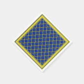 MQF Sequins-Blue-Yellow-PAPER-NAPKINS Serviette (Ecke)