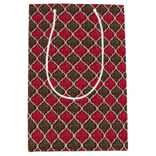 MQF Sequins-Chocolate-Cherry-GIFT BAG Mittlere Geschenktüte