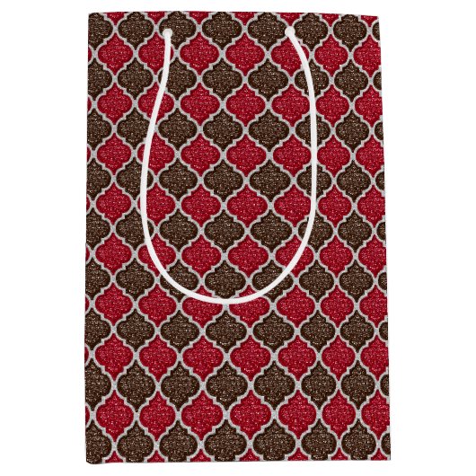 MQF Sequins-Chocolate-Cherry-GIFT BAG Mittlere Geschenktüte (Vorderseite)