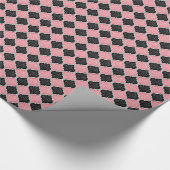 MQF Sequins-DUSTY PINK-BLACK-WHITE-GIFT WRAP Geschenkpapier (Ecke)