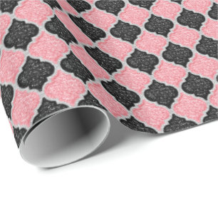 MQF Sequins-DUSTY PINK-BLACK-WHITE-GIFT WRAP Geschenkpapier