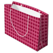 MQF Sequins-Pink-Magenta-GIFT BAG L Große Geschenktüte (Rückseite Schrägansicht)