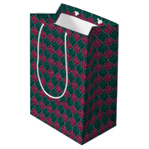 MQF Sequins-PLUM-JADE-GIFT BAG Mittlere Geschenktüte