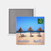 MR015 NOUAKCHOTT Beach, Mauretanien, Afrika, Kühls Magnet (Vorderseite/Rückseite)