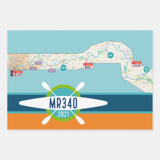 mr340 Karte mit Checkpoints 2021 Paddlestopps 3 Geschenkpapier Set (Vorderseite 2)