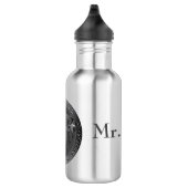 Mr. 10th Tin Wedding Anniversary Heart Emblem Edelstahlflasche (Rechts)