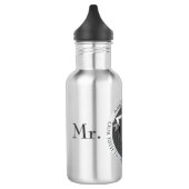 Mr. 10th Tin Wedding Anniversary Heart Emblem Edelstahlflasche (Links)