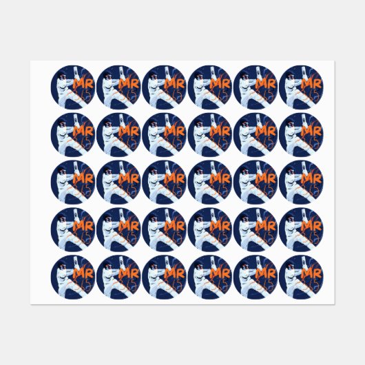 Mr. 365 Cricket Stickers Etiketten (Blatt)