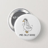 Mr Albern Goose und Mrs. Albern Goose Couple Match Button (Vorne & Hinten)