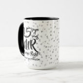 Mr Always right Fun 25 th Silver Anniversary Tasse (Vorderseite Links)
