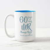 Mr Always Right Fun 60 th Wedding Anniversary Zweifarbige Tasse (Links)