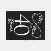 Mr. & Mrs. For 40 Years 40th Wedding Anniversa Fleecedecke (Vorderseite (Horizontal))