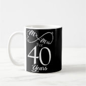 Mr. & Mrs. For 40 Years 40th Wedding Anniversa Kaffeetasse (Links)