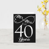 Mr. & Mrs. For 40 Years 40th Wedding Anniversa Karte (Gelbe Blume)