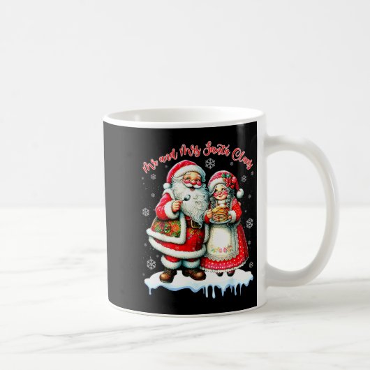 Mr & Mrs Santa Claus Christmas Matching Couple Kaffeetasse (Rechts)