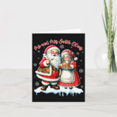 Mr & Mrs Santa Claus Christmas Matching Couple Karte (Vorderseite)