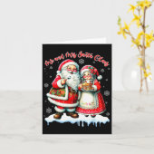 Mr &amp; Mrs Santa Claus Christmas Matching Couple Karte (Gelbe Blume)
