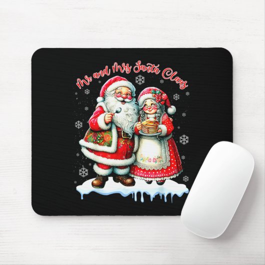 Mr & Mrs Santa Claus Christmas Matching Couple Mousepad (Mit Mouse)