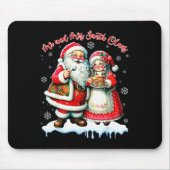 Mr & Mrs Santa Claus Christmas Matching Couple Mousepad (Vorne)