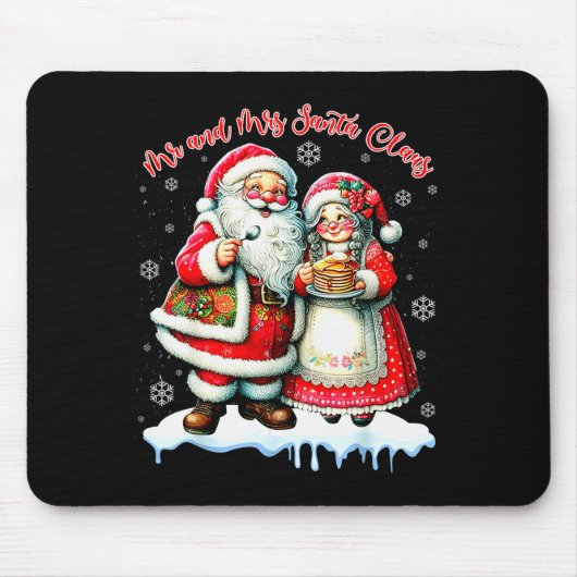 Mr &amp; Mrs Santa Claus Christmas Matching Couple Mousepad (Vorne)
