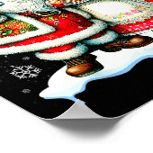 Mr &amp; Mrs Santa Claus Christmas Matching Couple Poster (Ecke)