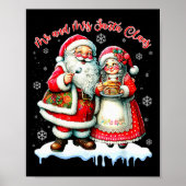 Mr & Mrs Santa Claus Christmas Matching Couple Poster (Vorne)
