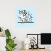 Mr. and Mr Personalisiert Gay Wedding Gift Poster (Heimbüro)
