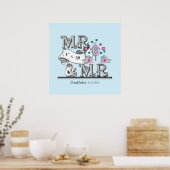 Mr. and Mr Personalisiert Gay Wedding Gift Poster (Küche)