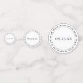 Mr. and Mr Simple Modern Schwarz-weiß Party Konfetti (Rückseiten)