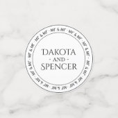 Mr. and Mr Simple Modern Schwarz-weiß Party Konfetti (Klein Vorderseite)