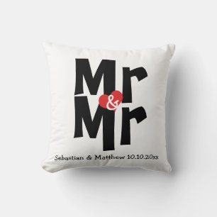 Mr. and Mr Two Grooms Personalisiert Wedding Kissen